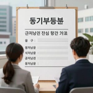 등기부등본 을구 근저당권 설정 확인 방법