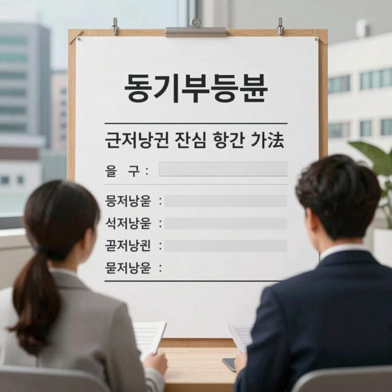 근저당 설정이란 뜻과 실전 체크리스트 1 등기부등본 을구 근저당권 설정 확인 방법
