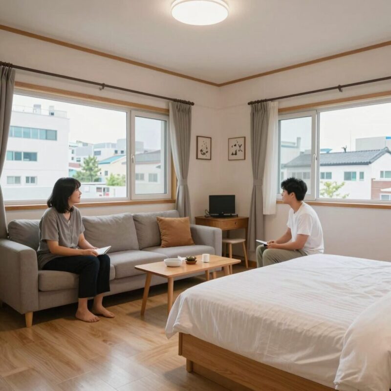 무주 스케치펜션 여름 겨울 모두 좋은 이유 1 무주 스케치펜션 객실 내부 방3개와 거실 전경