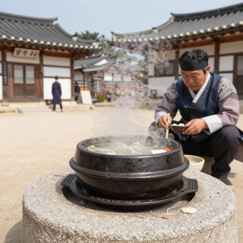 신대방삼계탕 옛골 한방들깨삼계탕 후기 1 신대방삼계탕 옛골 한방들깨삼계탕 뚝배기에 보글보글 끓는 모습