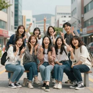 놀면뭐하니 프로그램 화면 속 멤버들이 즐거워하는 모습