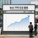 농심 가격 인상 주가 실적 전망 농심 신라면 가격 인상 발표와 주가 흐름을 보여주는 차트