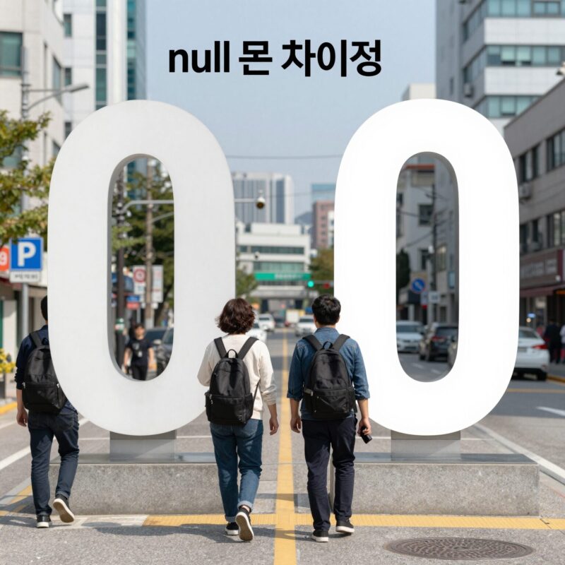 null 뜻 차이점 0 빈칸 비교 그래픽