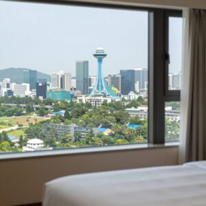 소노펠리체 비발디파크 실버 스위트 파크뷰 객실에서 바라본 오션월드 전망