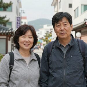 이창섭과 선재스님이 함께 있는 모습으로 가족 관계를 보여주는 사진