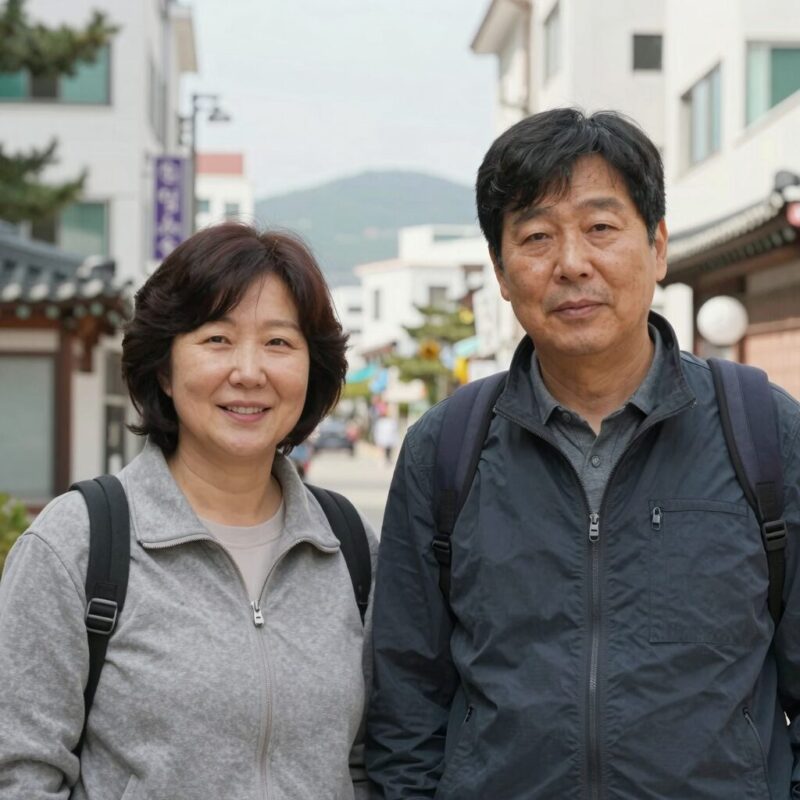 이창섭과 선재스님이 함께 있는 모습으로 가족 관계를 보여주는 사진
