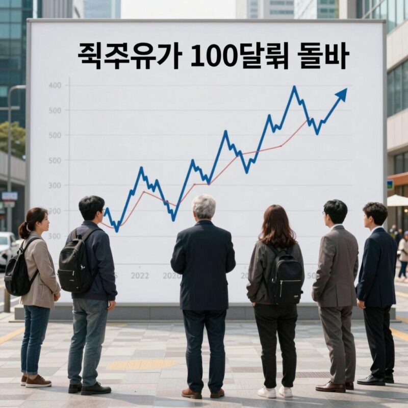 국제유가 100달러 돌파 원인과 대비책 1 국제유가 100달러 돌파 차트