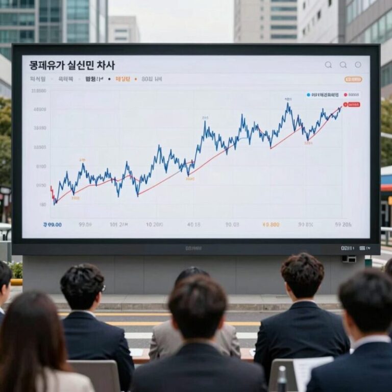 국제유가 실시간 차트 화면 캡처