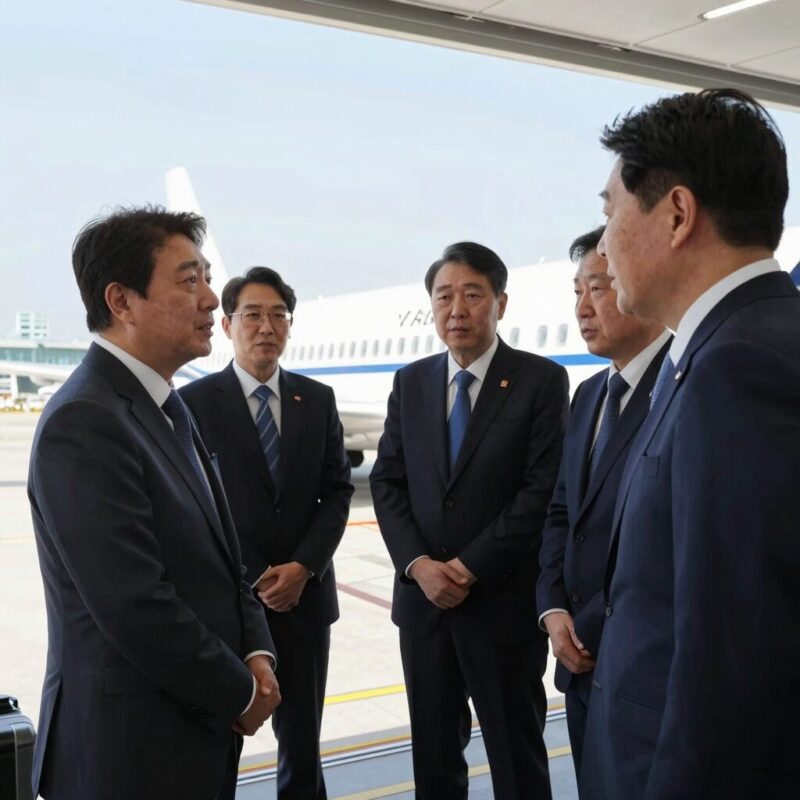 이 대통령 수송기 시찰 안보 강화 확인 1 이 대통령이 수송기 내부를 시찰하며 관계자와 대화하는 모습