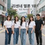 리센느 멜론 1위 기념 이미지 - 차트 캡처와 멤버 사진