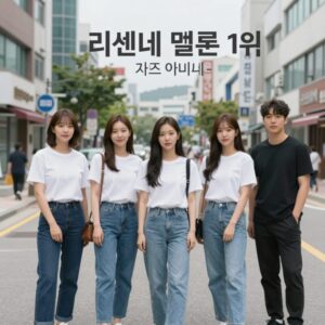 리센느 멜론 1위 기념 이미지 - 차트 캡처와 멤버 사진