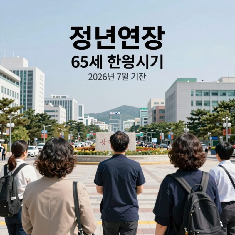 정년연장 65세 시행시기 출생년도별 영향 1 정년연장 65세 시행시기 단계적 로드맵 2026년 7월 기준