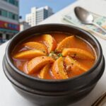 여름 제철 둥근호박찌개 새우젓으로 시원하게 둥근호박과 새우젓이 어우러진 찌개 완성 사진