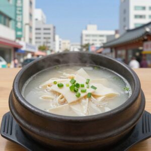 심플 재료로 깔끔하게 끓인 삼계탕 완성 사진