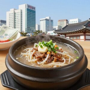 인천 송도 궁중삼계탕 시그니처 메뉴가 담긴 뚝배기 사진
