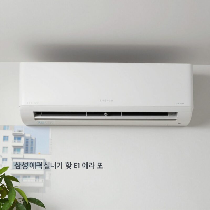 삼성에어컨 에러코드 E1 해결법 1 삼성에어컨 실내기 화면에 E1 에러코드 표시