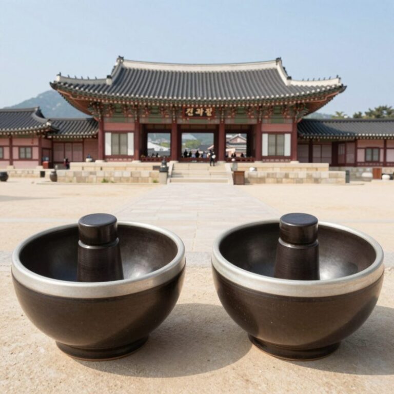 진주회관과 진주집 콩국수 그릇 비교 사진
