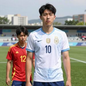 스페인과 아르헨티나의 월드컵 결승전 경기 장면