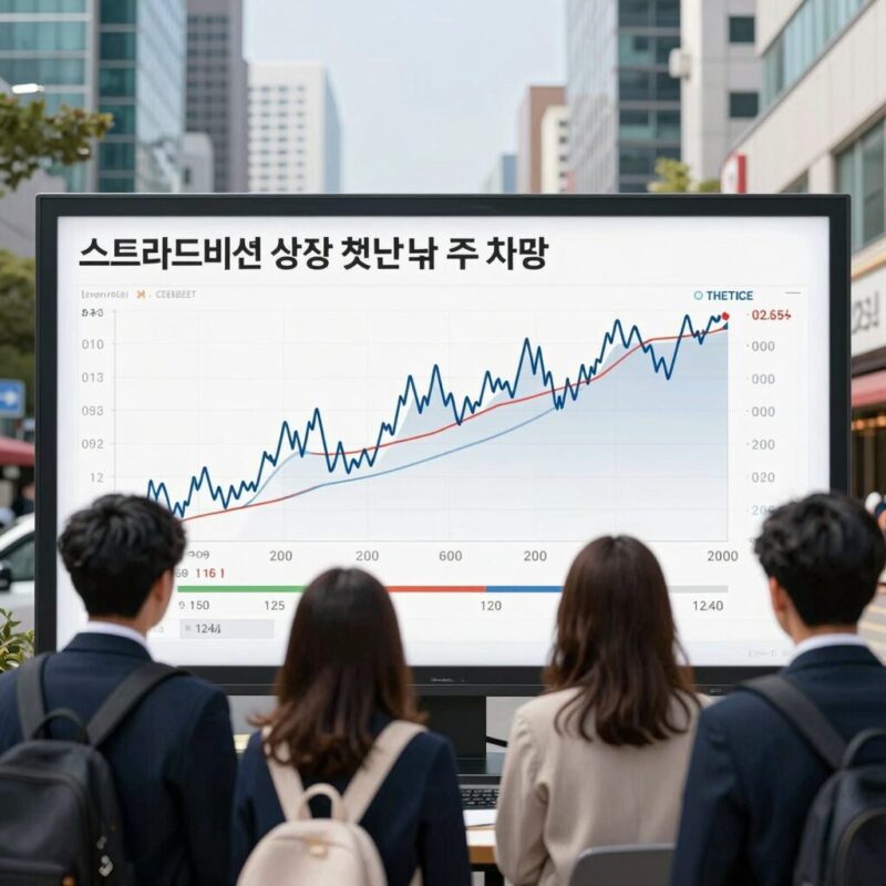 스트라드비젼 하락과 매드업 상장 전략 1 스트라드비젼 상장 첫날 주가 차트와 유통물량 분석