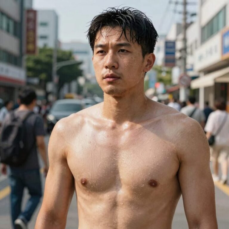 더운 여름 땀 흘린 후 소금과 포도당 보충 필요성을 설명하는 이미지
