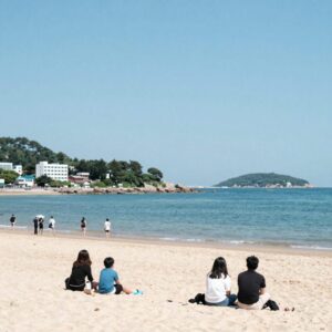 여름 휴가 섬 여행 계획 배경 이미지