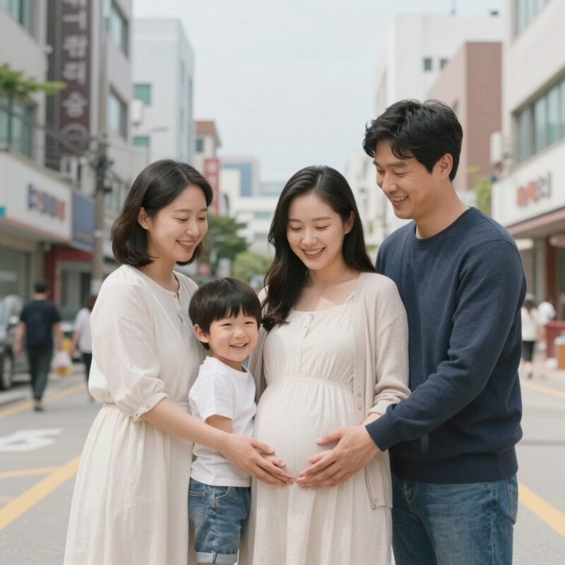탕웨이 둘째 임신 소식을 전한 인스타그램 사진, 가족과 함께 행복한 모습