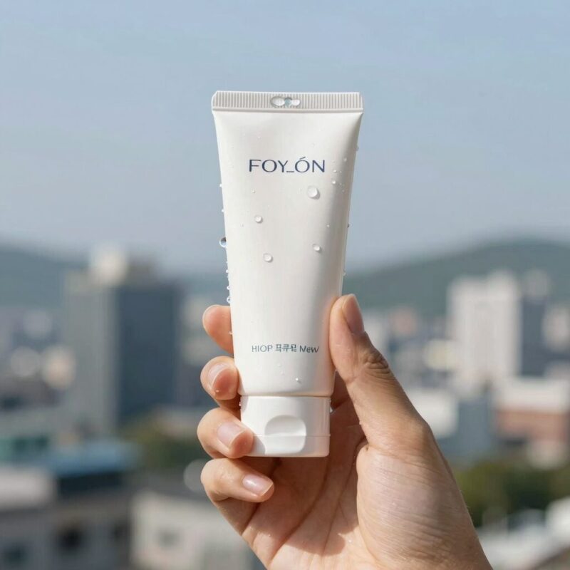 워터푸르프 파운데이션 여름 필수템 1 워터프루프 선크림이 물방울을 튕겨내는 모습
