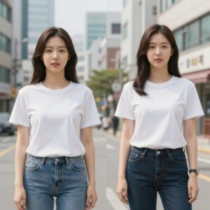 여성 민소매 티셔츠 루즈핏 캐주얼 스타일링