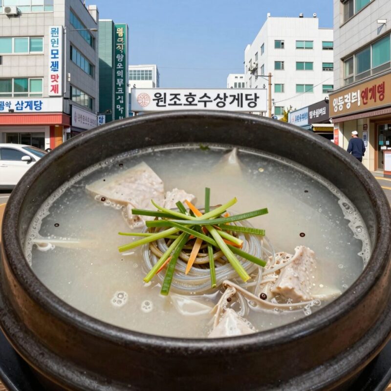 영등포 삼계탕 맛집 능이향 원조호수 1 영등포 삼계탕 맛집 원조호수삼계탕의 진한 들깨 삼계탕 뚝배기 사진