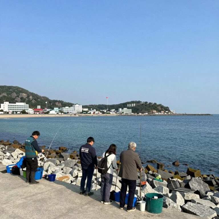 여수 문어낚시 포인트 돌산도 전경