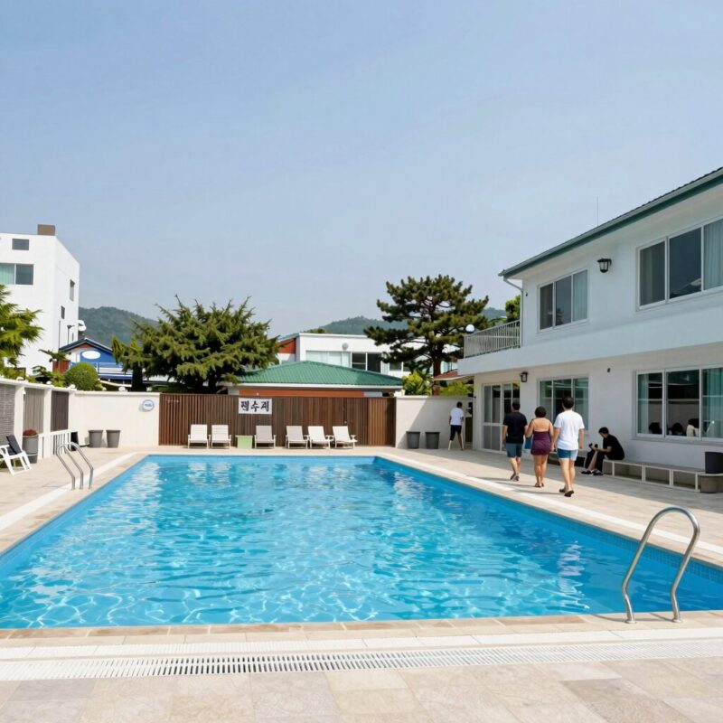 용인 수영장 펜션 독채 풀빌라 1 용인 독채 펜션 수영장 전경과 바베큐 시설