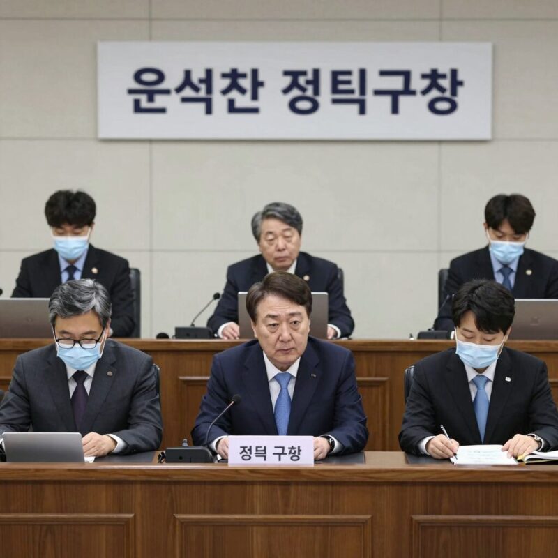 윤석열 전 대통령 징역 구형 법정 모습