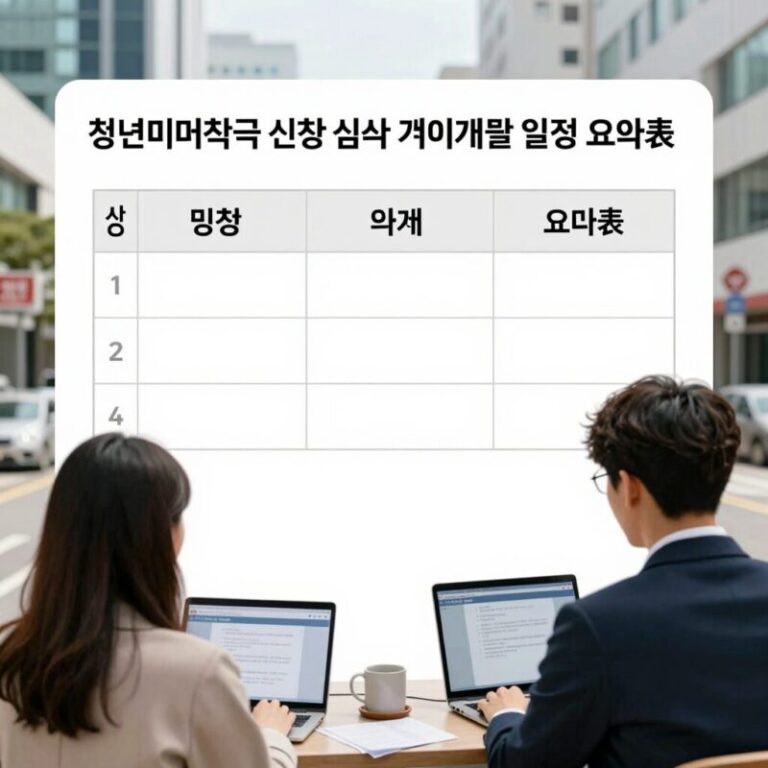 청년미래적금 신청 심사 계좌개설 일정 요약표