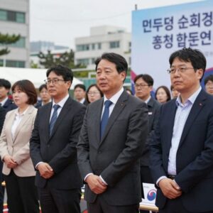 민주당 순회경선 충청 합동연설회 현장