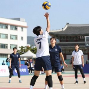 박정현 선수가 LPBA 준결승에서 경기하는 모습