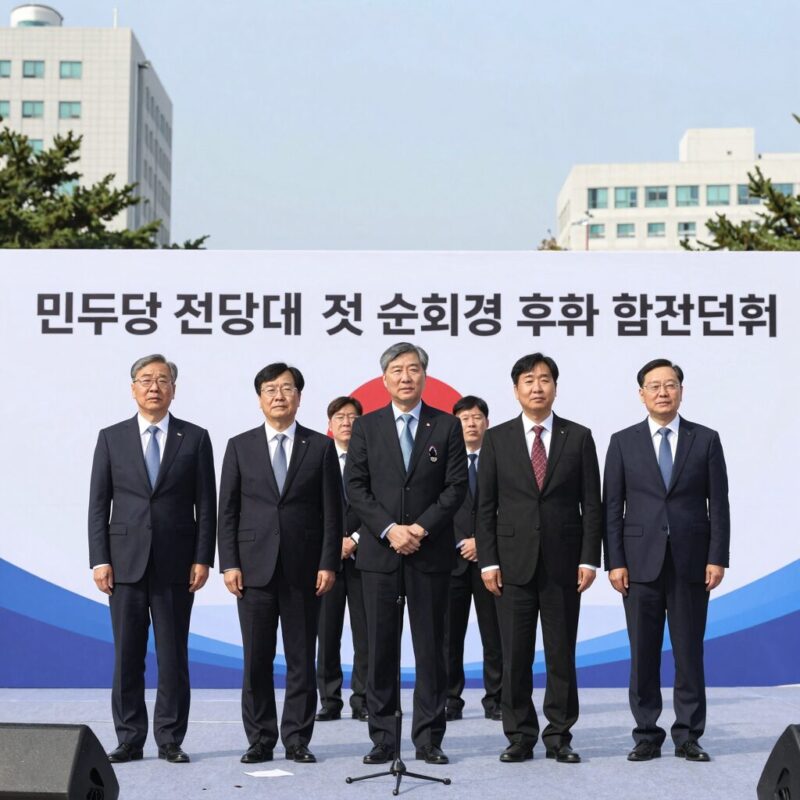 민주당 전당대회 첫 순회경선 합동연설회 현장