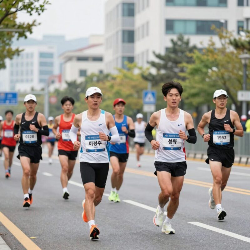 이봉주 마라톤 대회와 극복 이야기 1 이봉주 마라톤 대회에서 참가자들이 힘차게 달리는 모습