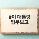 이 대통령 업무보고