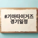 기아타이거즈 경기일정 폭염 취소 대비 기아타이거즈 경기일정