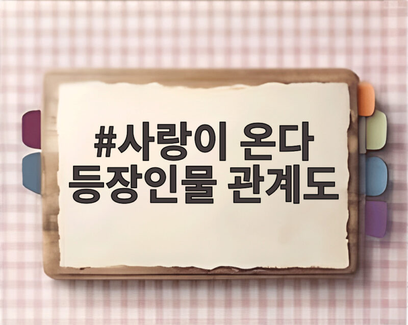 사랑이 온다 등장인물 관계도 정리 1 사랑이 온다 등장인물 관계도