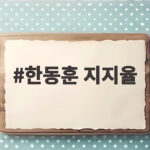 한동훈 지지율 13.7프로 기록하며 당내 입지 주목 한동훈 지지율