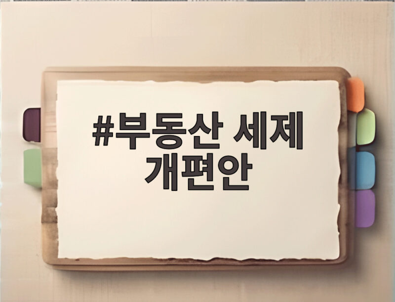 2026 부동산 세제 개편안 요약 1 부동산 세제 개편안