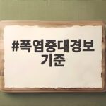 폭염중대경보 기준 완벽 정리와 대처법 폭염중대경보 기준