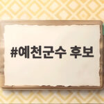 예천군수 후보