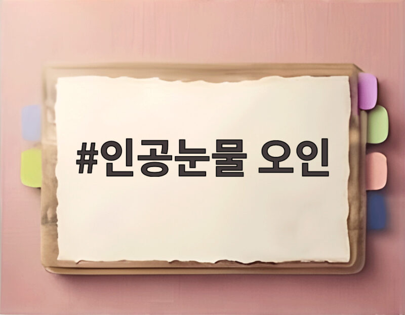 인공눈물 오인 화장품 사고 예방 1 인공눈물 오인