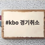 KBO 폭염 경기취소 기준 정리 kbo 경기취소