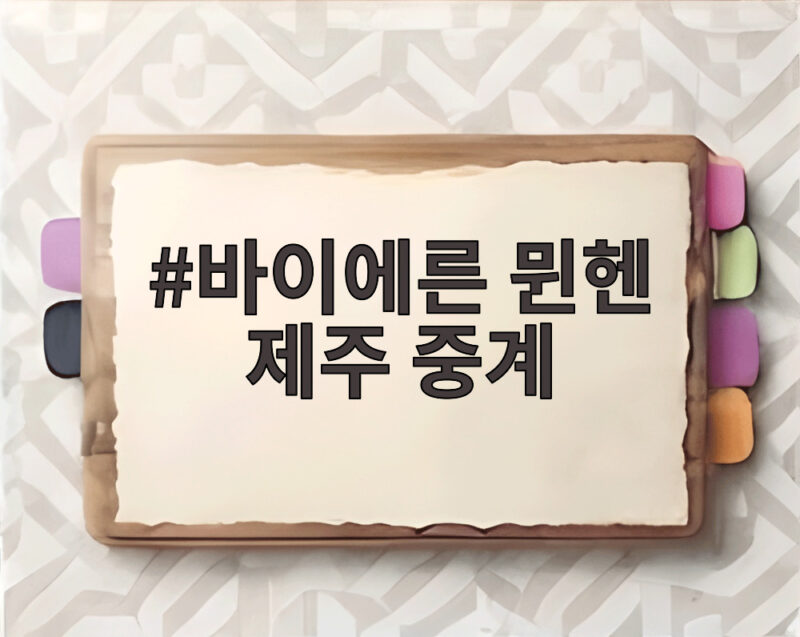바이에른 뮌헨 제주 중계 보는 방법 1 바이에른 뮌헨 제주 중계