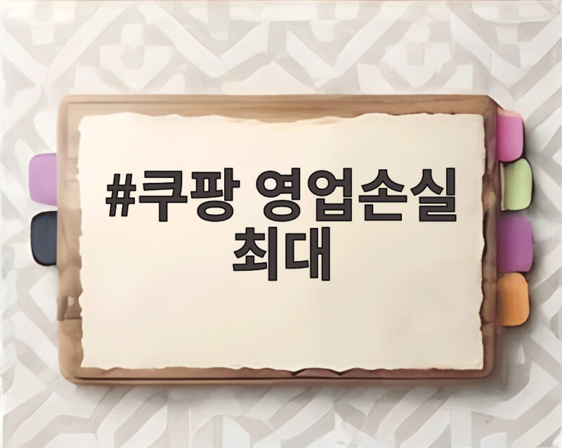 쿠팡 영업손실 최대 쿠팡 영업손실 최대