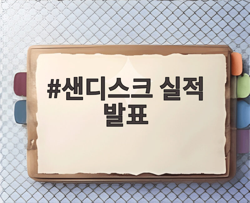 샌디스크 실적 발표 반도체 시장 방향타 1 샌디스크 실적 발표
