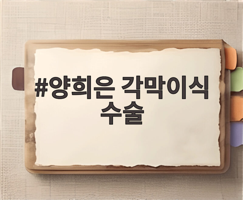 양희은 각막이식 수술 후 근황과 회복 소식 1 양희은 각막이식 수술